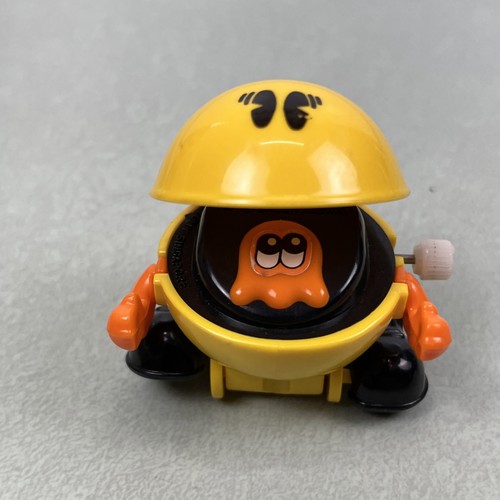 Vintage 1980's Pac-Man Wind Up Toy Bally Tomy Midway Works - Picture 10 of 12