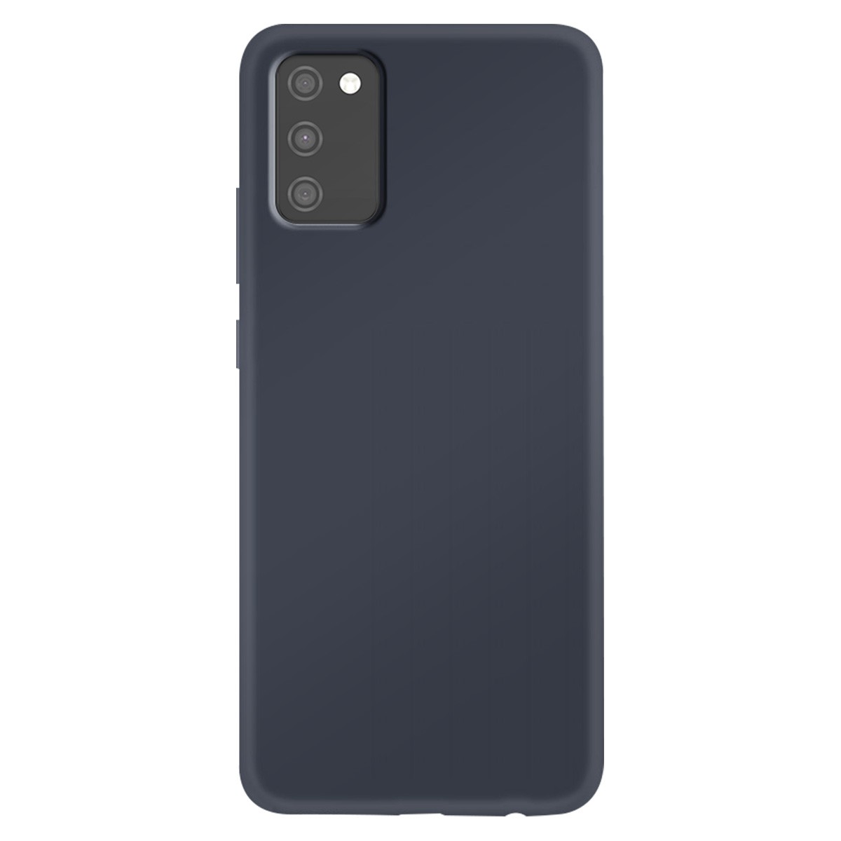 Coque Galaxy A03s Jaym en silicone premium bleu avec doublure microfibre douce