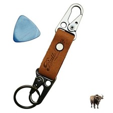 Full Grain Leather Car Keychain, Universal Key Fob, Leather Key Holder Cinnamon