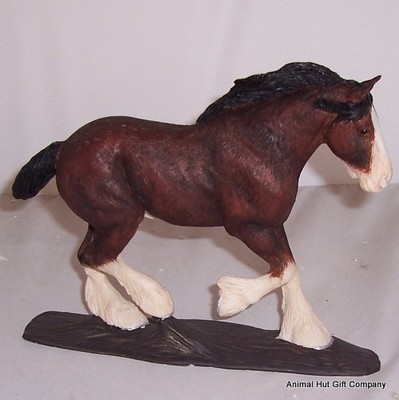 Border Fine Arts Action Horses Clydesdale Horse Dark Bay A23565