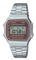 Casio Vintage Digital Edelstahlarmband Quarz A168WA-5A Herrenuhr