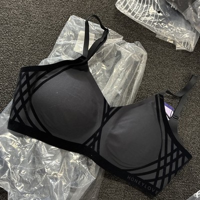 Honeylove Silhouette Wireless bra black adjustable SZ M 36 B/C New NWT