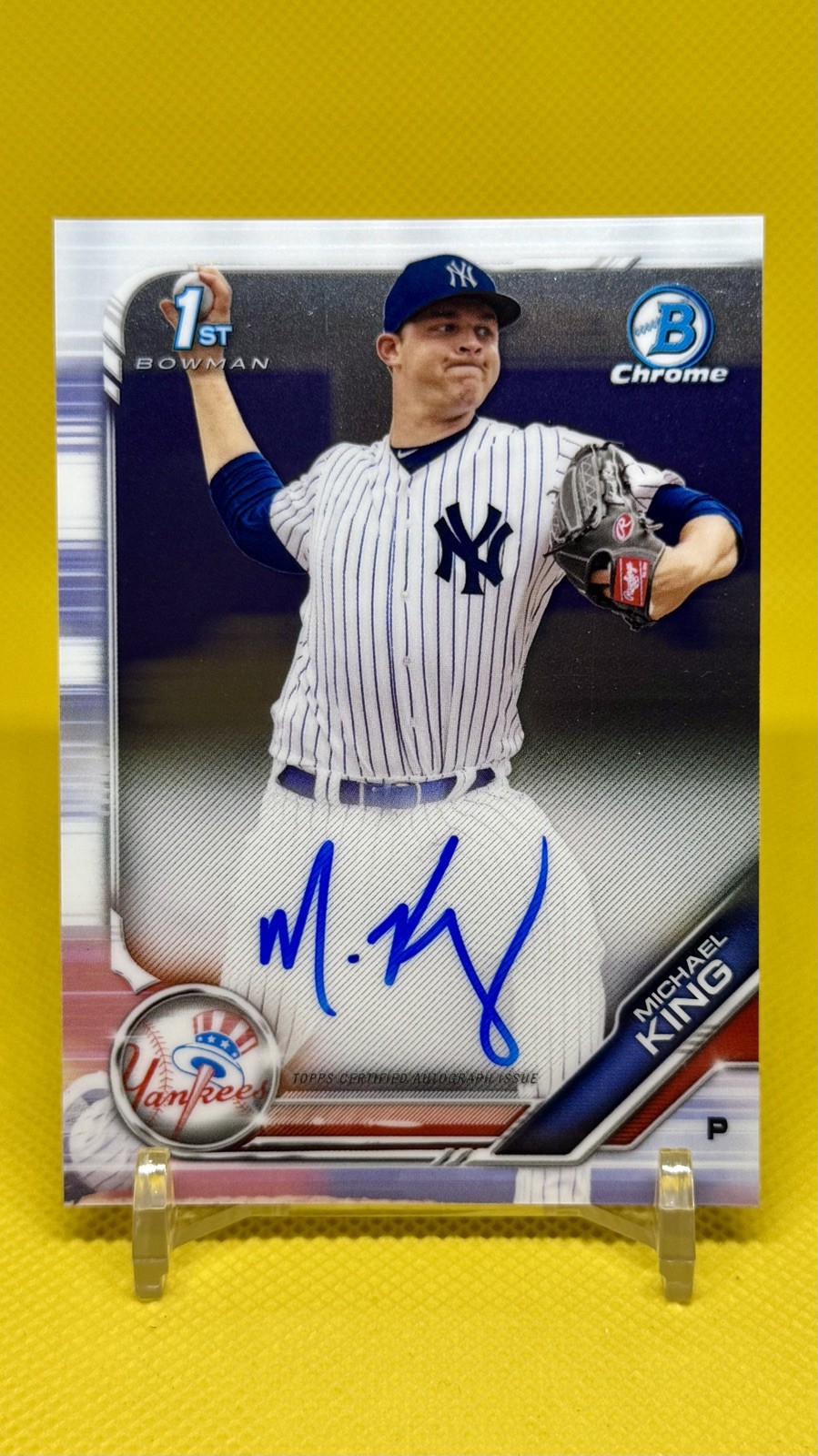 Michael King 2019 Topps Bowman Chrome 1st On Card Auto 