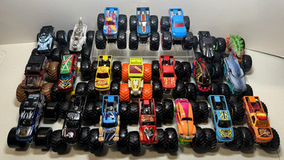 LOT of 21 HOT WHEELS Monster Truck 1:64 Diecast GREAT VARIETY! NO DUPES! EUC