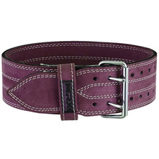Thick Leather Weightlifting Belt 4" 10MM Training Back Support Power MRX Purple