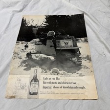 1967 Imperial  Hiram Walker Whiskey Snow Machine Up State New York Magazine Ad