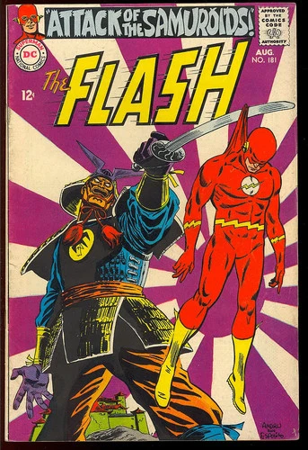 The Flash #181 Nice Unrestored Silver Age Superhero Vintage DC Comic 1968 VG-FN