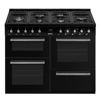 Smeg Concert 110cm Dual Fuel Range Cooker - Black CX113GMBL