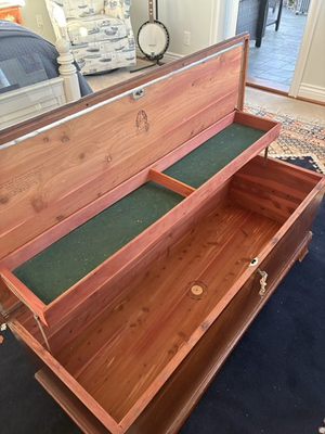 #ad Lane Cedar Wood Chest Trunk Aroma Tite Pressure Treated Extra Shelf Dovetail $700.00