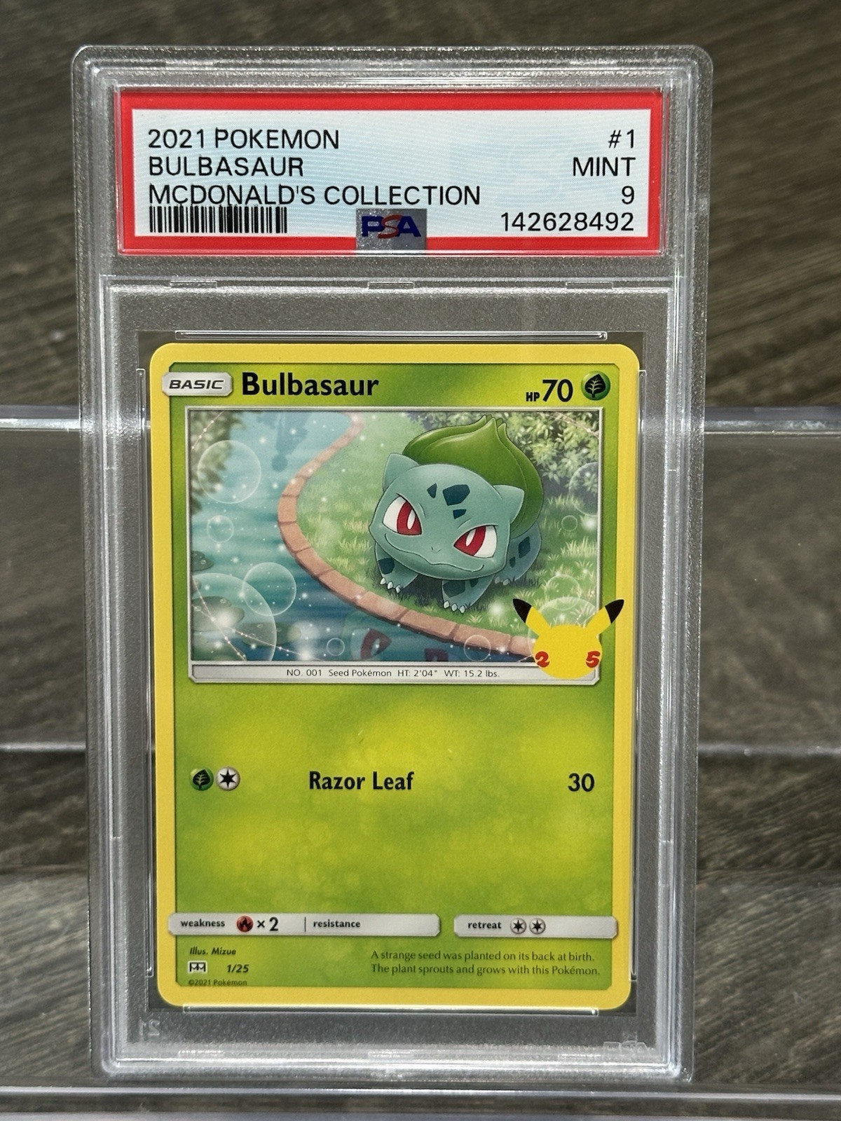 2021 Pokemon Bulbasaur McDonald’s Collection #1 PSA 9