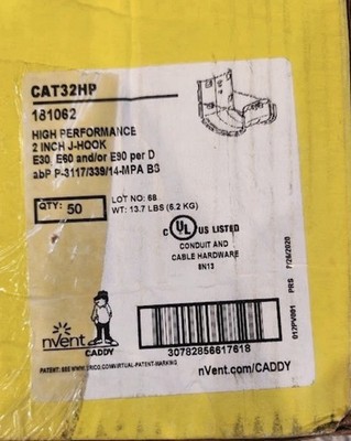 nVent CADDY CAT32HP 2  JHooks - 50/Box - Brand New In Box 50Ct