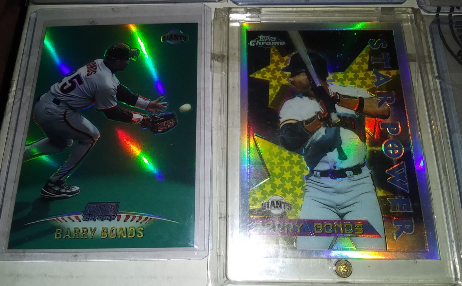 1996-2004 DONRUSS/TOPPS BARRY BONDS LOT OF 10 SP'S W/REFRACTORS LOW#'S NICE LOT! view 7