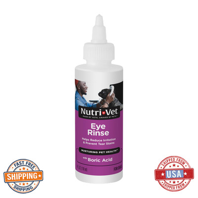 Nutri-Vet Eye Rinse for Dogs, Dog Tear Stain Remover, Eye Wash, Allergy Relief f