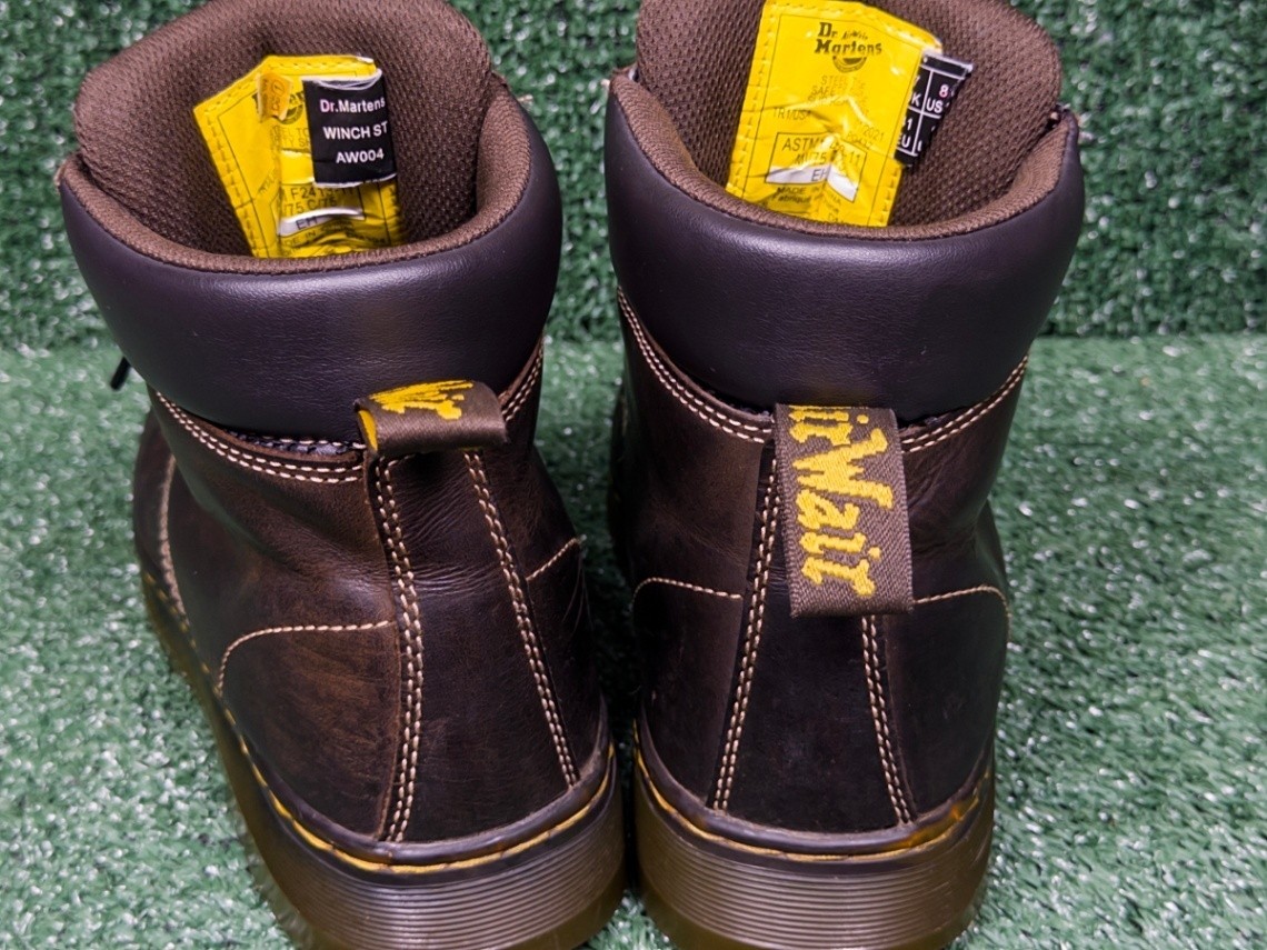 Dr. Martens Winch ST Steel Toe Boots Brown Leather Men US 8 