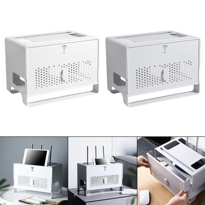 Router Storage Box Power Strip Box Hider großer Kapazitätsdrahtstraße Desktop