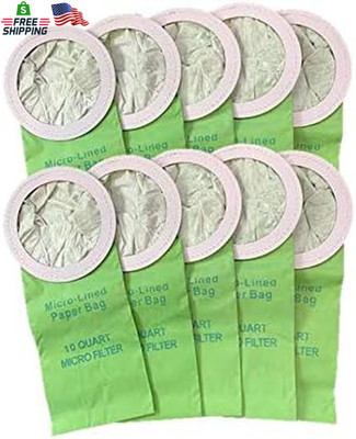 10 Pack Replacement Bags for Proteam 10 Quart Backpack Vacuum Cleaners. Fits Pro