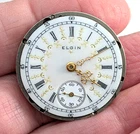 1915 ELGIN Fancy Dial Grade 415 15j 3/0s Antique 28mm Pocket Watch PARTS REPAIR