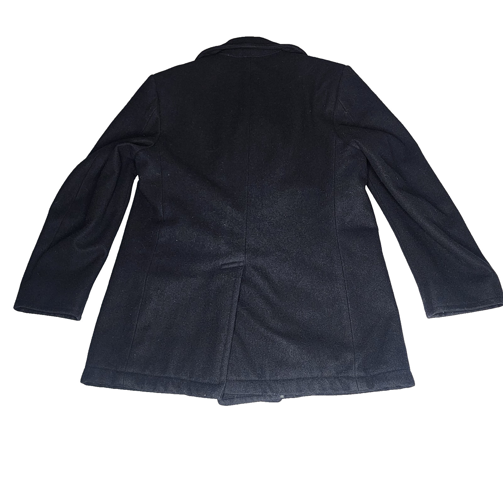 Sterlingwear USA Military Wool Peacoat 42R Black Anchor Buttons Vintage