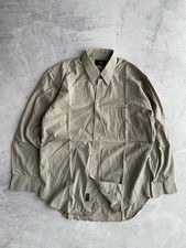 FENDI UOMO Made in Italy Beige Button Shirt Vintage Mens Sz 34 L/XL