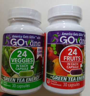 Fruits and Veggies | 24 Fruits and Vegetables | Green Tea | GOvana- pack of 2
