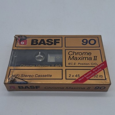 1x BASF Chrome Maxima II 90 Tape MC Kassette Tape - noch OVP
