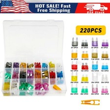 220pcs Car Truck Auto Blade Fuse Automobile Assortment Kit Box Set for Vehicles