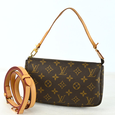 Authentic Louis Vuitton Monogram Pochette Accessories Pouch Bag M1377R805