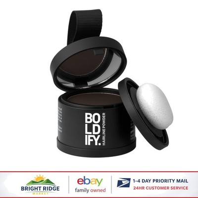 Dark Brown Hair Powder for Concealing Roots and Filling Thinning Hairlines