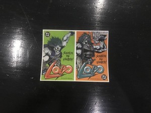 DC COMICS LOBO COMIC CHARACTER SCRATCH ME FANBOY SCRATCH & SNIFF STICKERS 1983