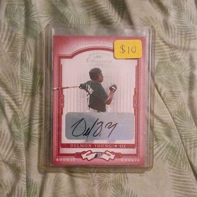 2004 donruss classics delmon young devil rays #185 rookie auto 36/100