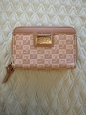 Juicy Couture Pink Zip-Around Women's Wallet Logo Heart Credit Card Slots