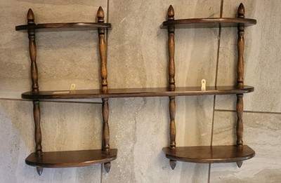 Vtg Wooden Trinket Multi Shelf Country Style Cottagecore 24 x 18 
