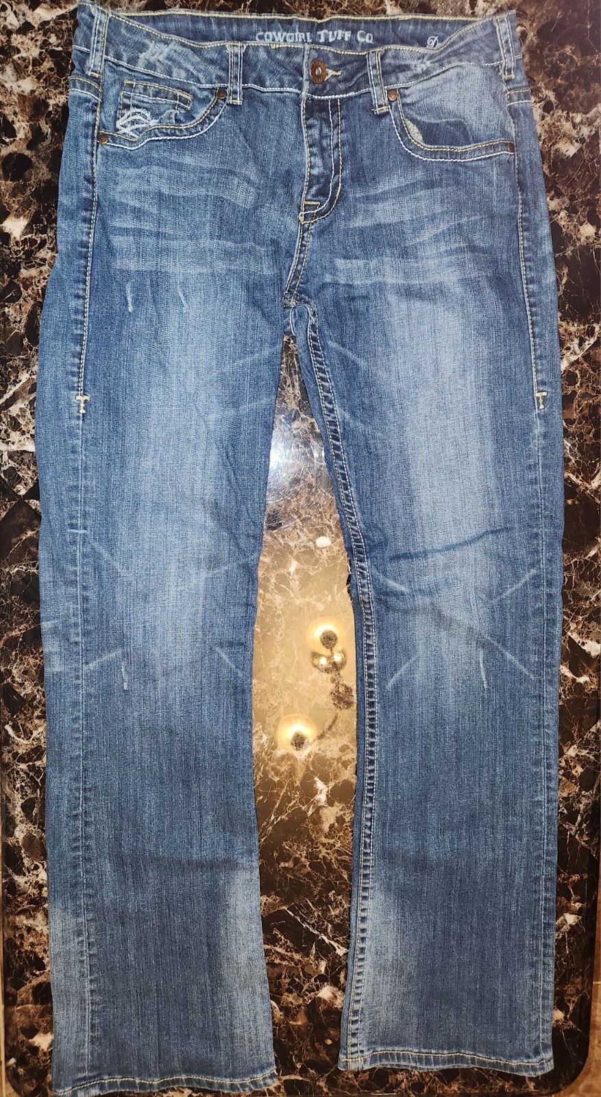 Cowgirl Tuff Co Women's Blue Jeans Tagged Size 30x35