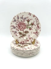 Johnson Bros Rose Chintz - Bread & Butter Plates 6 1/4”, Set of 7