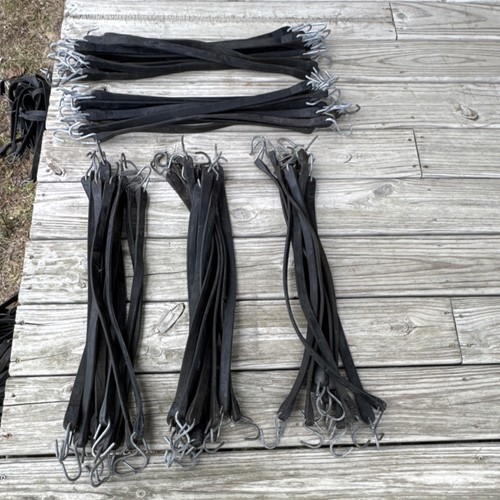 21 Inch Black Rubber Bungee Cord with Steel Hooks ***lot of 50 used