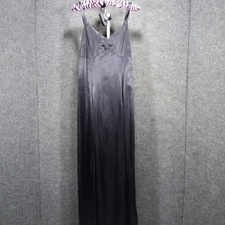 Vintage Black Satin A-line Starlet Long Gown - Pre-1950's