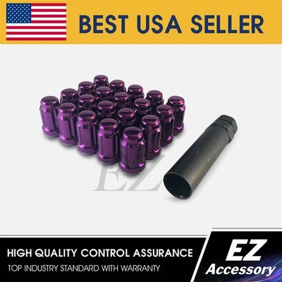 20 Pc Set Spline Tuner Lug Nuts 1/2'' Purple Ford Mustang Explorer