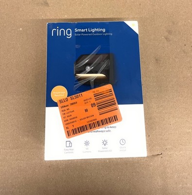 Ring Solar-Powered Smart Motion Activated Outdoor Steplight Lighting, Black