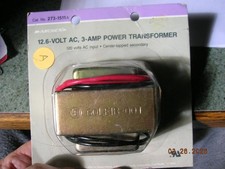 Archer 273-1511A  12.6 Volt AC, 3 amp power transformer  NOS NOS