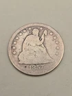 1857 Seated Liberty Quarter 25c