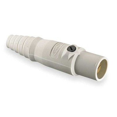 Hubbell Wiring Device-Kellems Hbl400mw Connector,Double Set Screw,Wht,Male