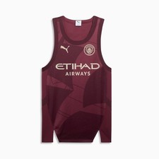PUMA  Hoops X Manchester City Seeding Crew Neck Sleeveless Jersey Mens Red  6334