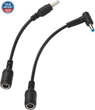 2pc 7.4x5mm Female to 4.5x3mm Male Charger Adapter for HP Dell Straight Angled 