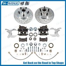 11 Disc Brake Conversion Kit For Ford Cars 1954-1956 Drilled And Slotted Rotors
