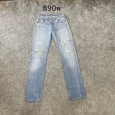 Levi 501 Vintage 70s USA Selvedge Redline actual 32x36 Light Blue Single Stitch