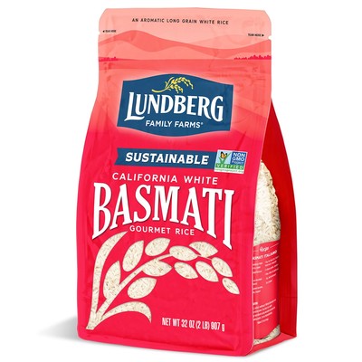 Lundberg Basmati Rice, Long Grain White Rice - Non-sticky, Fluffy, Nut