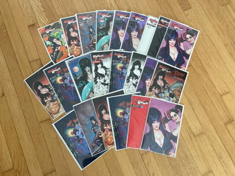 Harley Quinn x Elvira #1 Variant comic book Set LOT 23 All Different