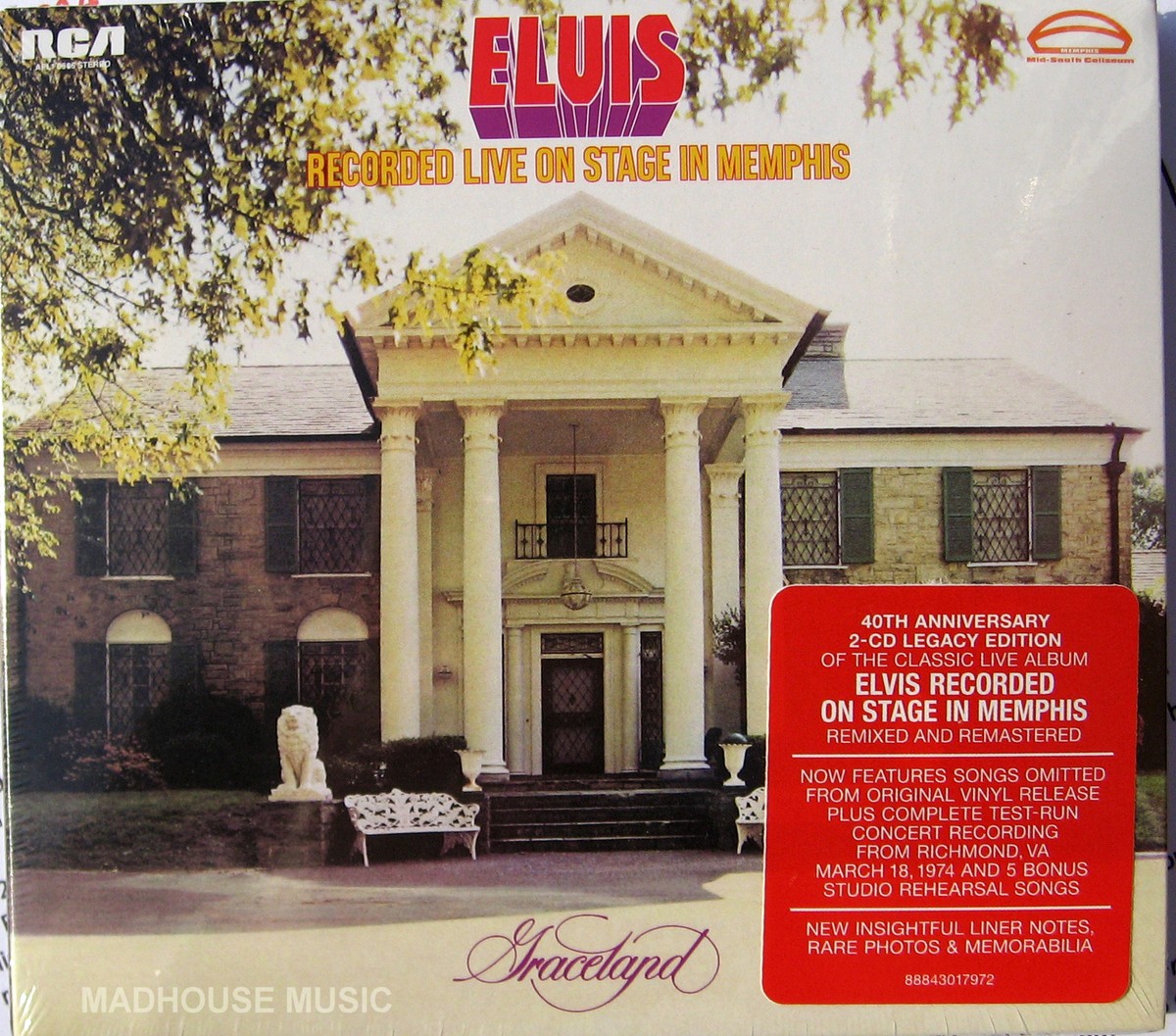 ELVIS PRESLEY CD x 2 Recorded Live In Stage In Memphis LEGACY UK