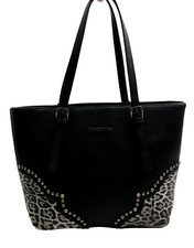 Montana West 3 Pieces Handbag Set Leopard Print Tote Bag For Women Black