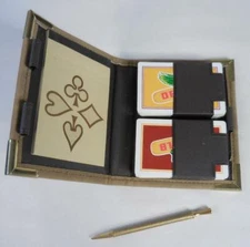 Dekalb Seed Co. Double Deck Playing Cards in Case with Rubber Bridge Scorepad